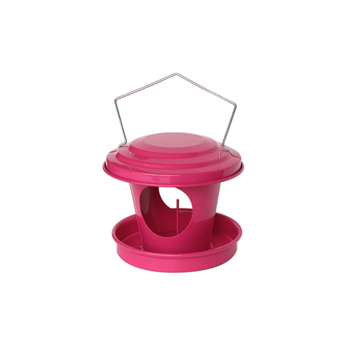 guillouard Mangeoire à oiseaux rose - Acier galvanisé