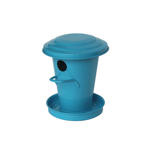 guillouard Nichoir bleu et sa réserve de graines - Acier galvanisé