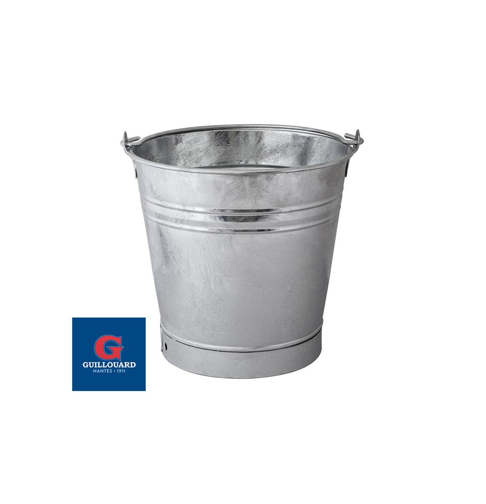 guillouard Petit seau de ménage 9L galvanisé à chaud - pied feuillard
