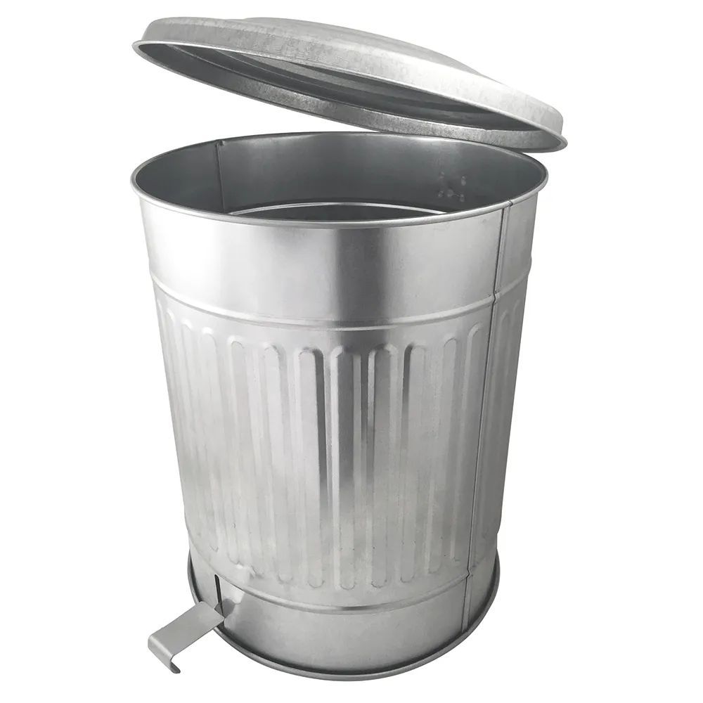 Guillouard Poubelle Américaine 40L - Avec Pédale - Acier Galvanisé