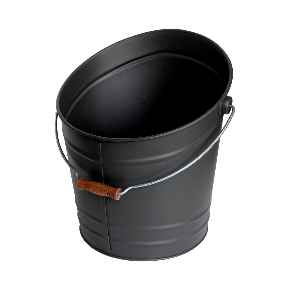 guillouard Seau de cheminée avec une poignée bois de 17L