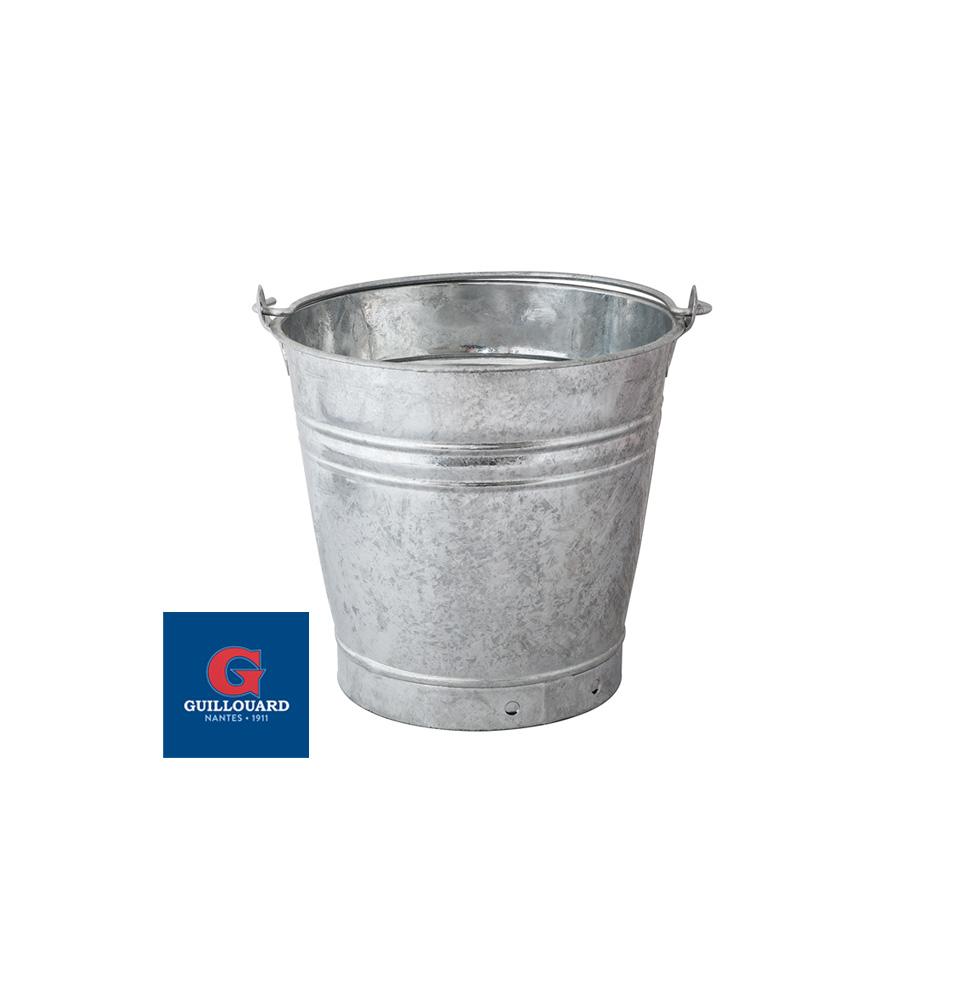 guillouard Seau de ménage 11L acier galvanisé à chaud - pied feuillard