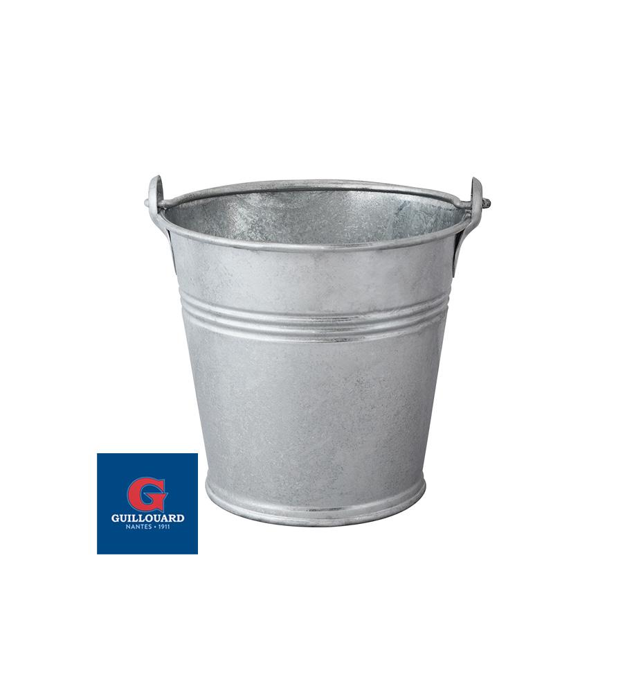 guillouard Seau de ménage en acier galvanisé à chaud diam 20cm 4L - garanti 20 ans