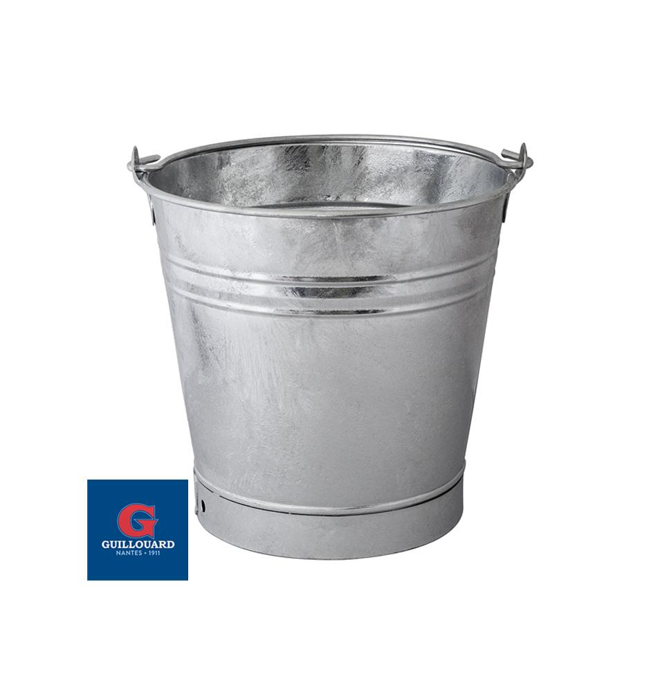 guillouard Seau galvanisé à chaud avec pied feuillard de 16L