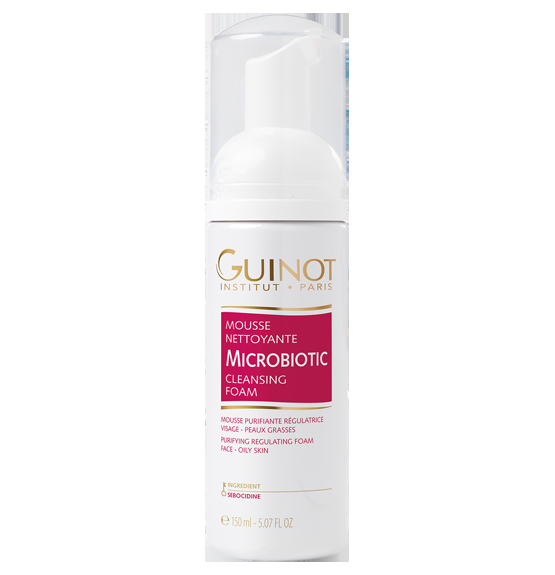 guinot Mousse Nettoyante Microbiotic Mousse Purifiante Nettoyante Peaux grasses à problèmes