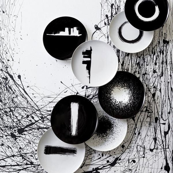 Guy Degrenne ARTY CREATION NOIR Coffret 6 Assiettes à Dessert 20 Cm