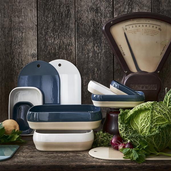 Guy Degrenne BAHIA BLEU DE ROCHE Planche En Grès 25 X 13 5 Cm