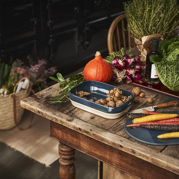 Guy Degrenne BAHIA BLEU DE ROCHE Planche En Grès 35 X 21 Cm