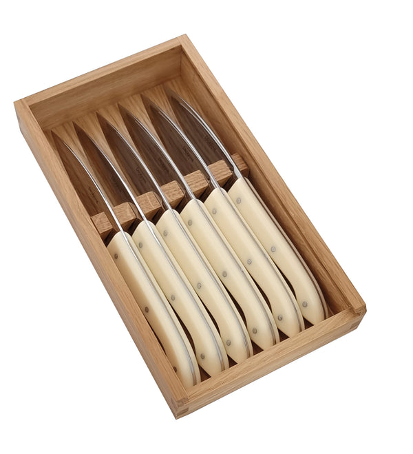 guy degrenne CAPUCIN TABLE IVOIRINE Coffret 6 couteaux à steak