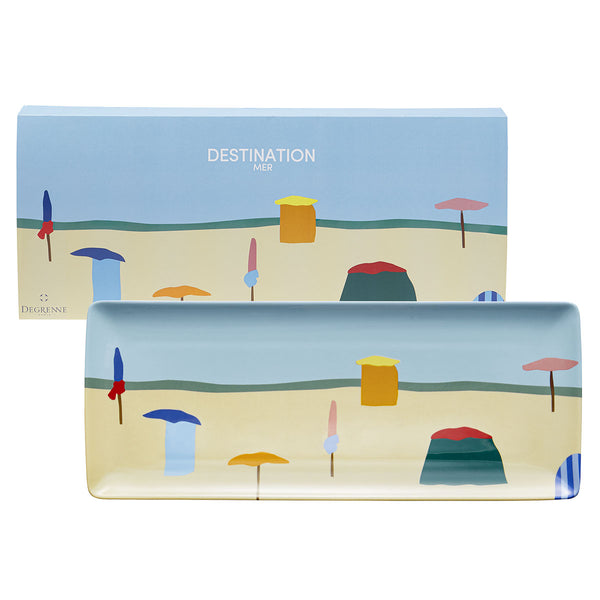 guy degrenne DESTINATION MER Plat à cake 40 x 16 cm