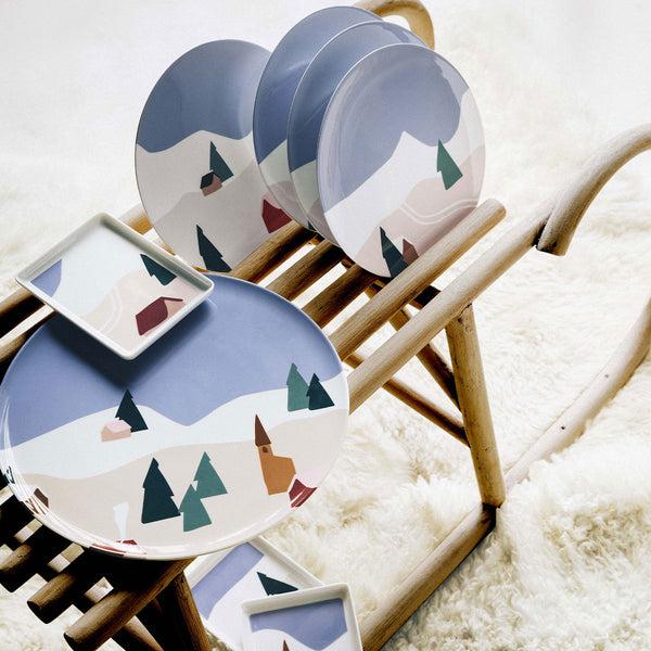 Guy Degrenne DESTINATION MONTAGNE Plat à Cake 40 X 16 Cm