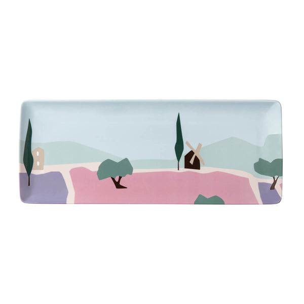 Guy Degrenne DESTINATION SUD Plat à Cake 40 X 16 Cm