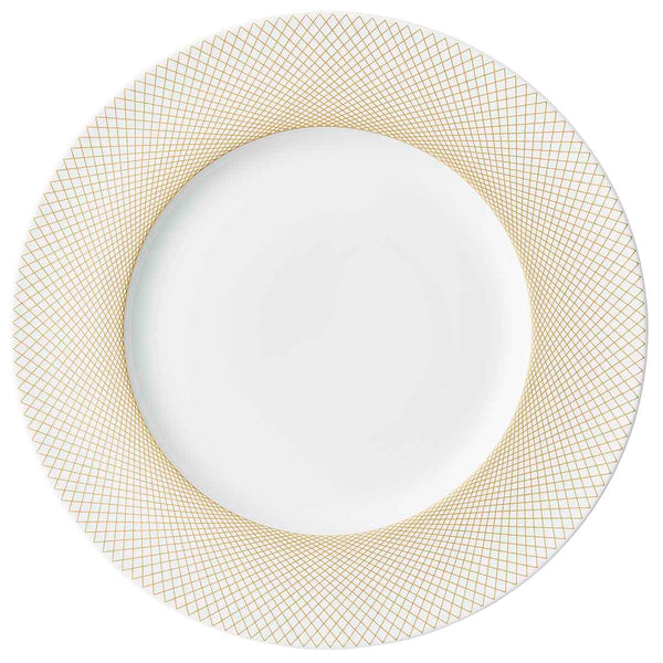 guy degrenne GRAPHIQUE CLASSIQUE DORE Assiette de présentation 32 5cm