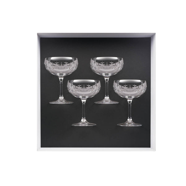 guy degrenne NEWPORT TWIST Coffret 4 coupes à cocktail/glace 28 cl