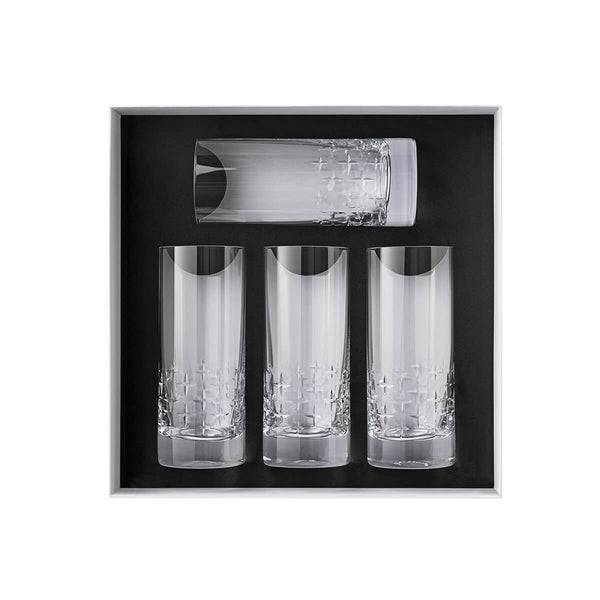 guy degrenne NEWPORT TWIST Coffret 4 gobelets hauts 37 cl