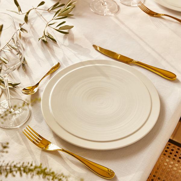 Guy Degrenne NUANCES COTON & LIN BLANC Nappe Rectangulaire 180 X 250 Cm