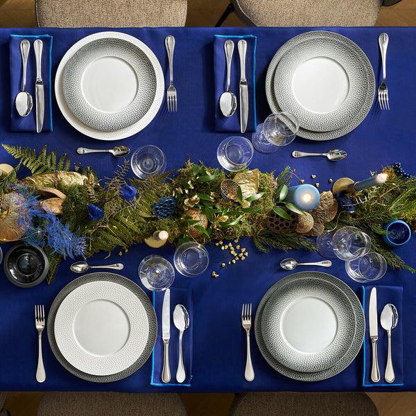 Guy Degrenne NUANCES COTON & LIN BLEU NUIT Nappe Rectangulaire 180 X 250 Cm