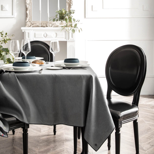 Guy Degrenne NUANCES COTON & LIN GRIS DEGRENNE Nappe Carrée 180 X 180 Cm