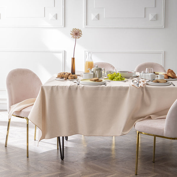 Guy Degrenne NUANCES COTON & LIN NUDE Nappe Rectangulaire 180 X 250 Cm