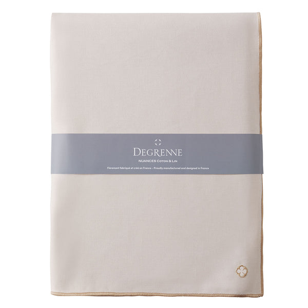 guy degrenne NUANCES COTON & LIN NUDE Nappe rectangulaire 180 x 250 cm