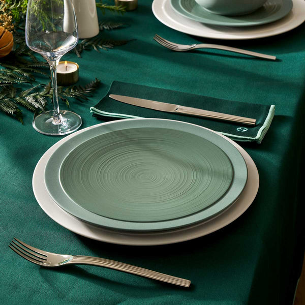 Guy Degrenne NUANCES COTON & LIN VERT EMERAUDE Nappe Carrée 180 X 180 Cm