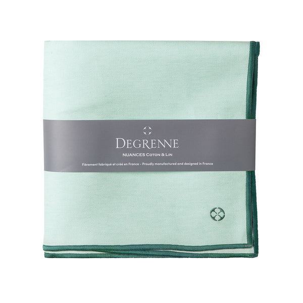 guy degrenne NUANCES COTON & LIN VERT MENTHE Nappe carrée 180 x 180 cm