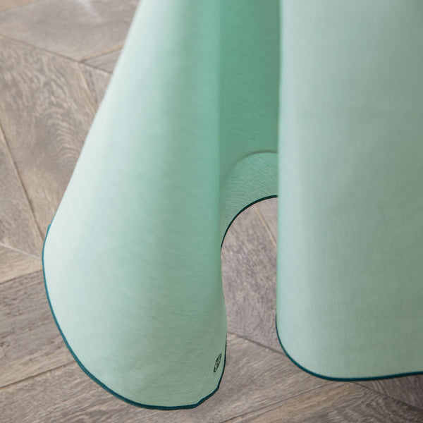 Guy Degrenne NUANCES COTON & LIN VERT MENTHE Nappe Rectangulaire 180 X 250 Cm