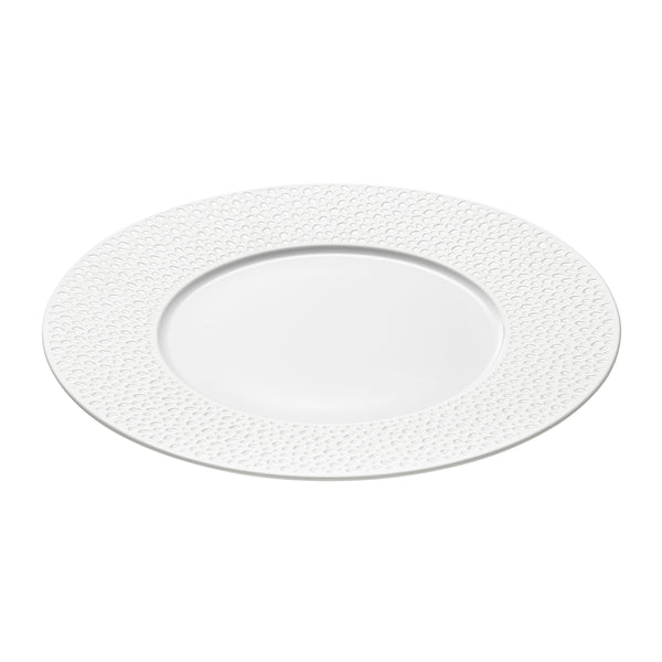 Guy Degrenne PERLES DE ROSEE BLANCHES Assiette 28 Cm