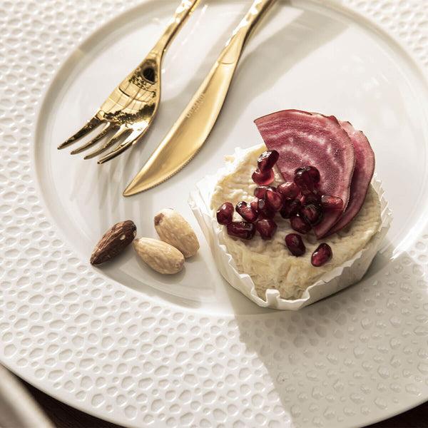 Guy Degrenne PERLES DE ROSEE BLANCHES Assiette 28 Cm