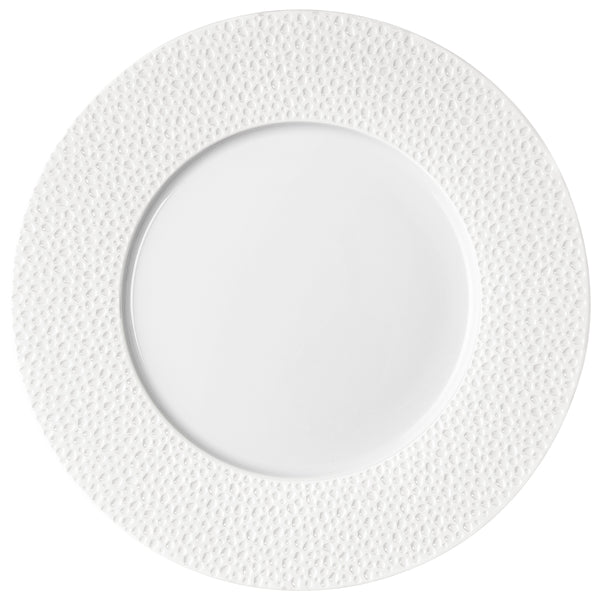 guy degrenne PERLES DE ROSEE BLANCHES Assiette de présentation 32 cm