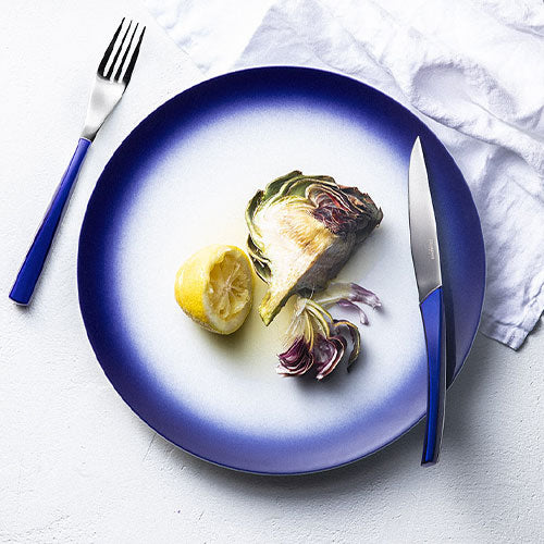 Guy Degrenne QUARTZ MIROIR BLEU CELESTE Coffret 24 Couverts