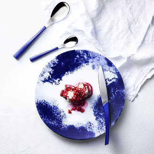 Guy Degrenne QUARTZ MIROIR BLEU CELESTE Coffret 24 Couverts