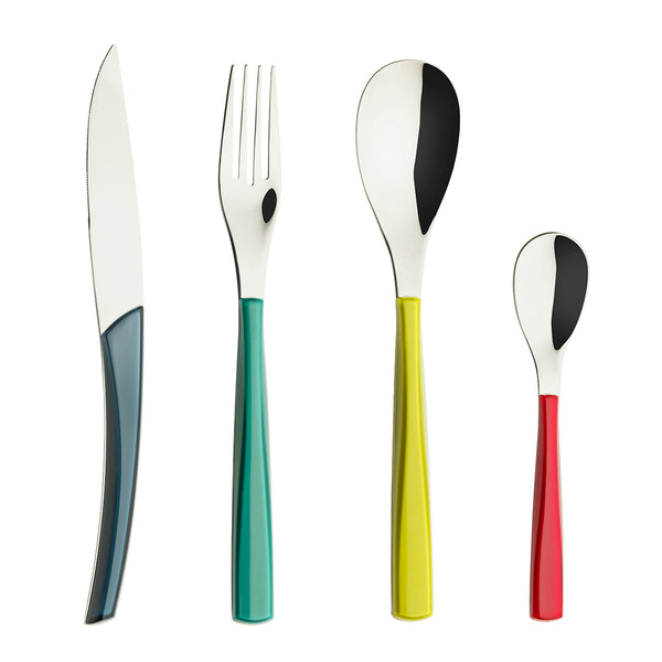 guy degrenne QUARTZ MIROIR MULTICOLORE Coffret 24 couverts