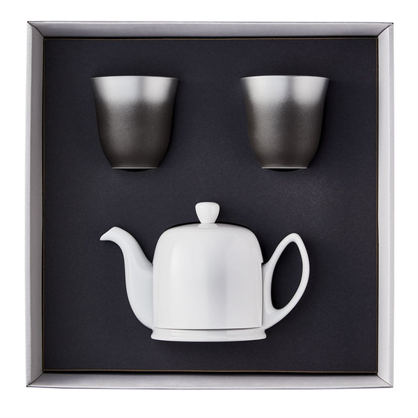 guy degrenne SALAM MONOCHROME Théière 4 tasses et 2 mugs 25 cl