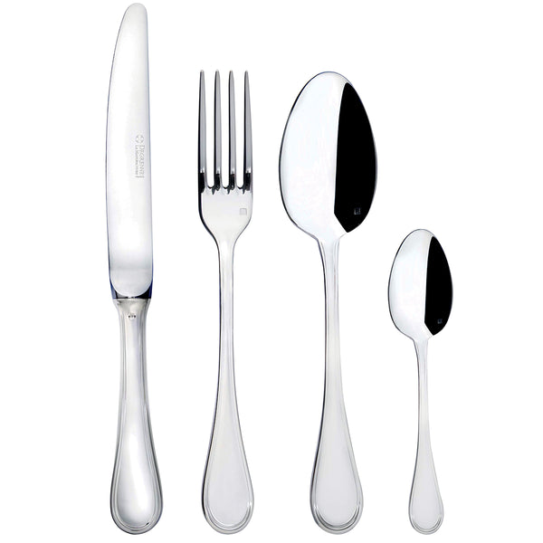 Guy Degrenne VIVALDI ARGENTE QUALITE HOTELIERE Colis écrin 50 Pièces Manche Orfèvre Lame Unie