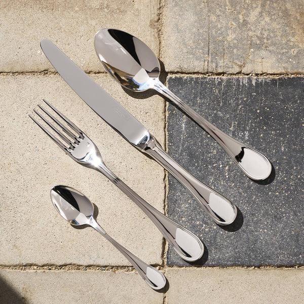 Guy Degrenne VIVALDI ARGENTE QUALITE HOTELIERE Colis écrin 50 Pièces Manche Orfèvre Lame Unie