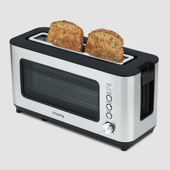 H.koenig Grille-pain Toaster Avec Vitre Transparente