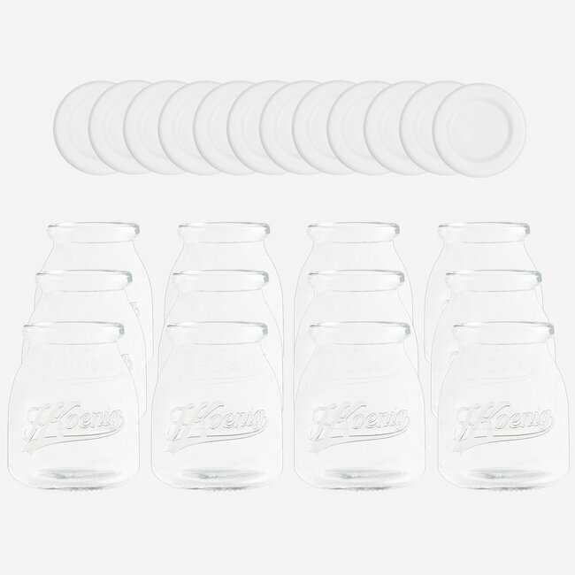H.koenig 12 Pots En Verre Pour Yaourtières