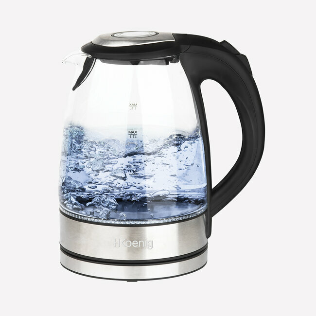 h.koenig bouilloire en verre 1 7 L