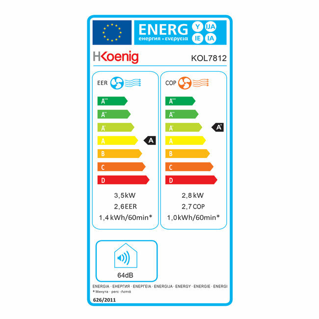 H.koenig Climatiseur Mobile Reversible+