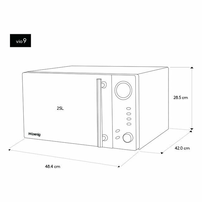 H.koenig Micro-ondes Et Grill 25 L