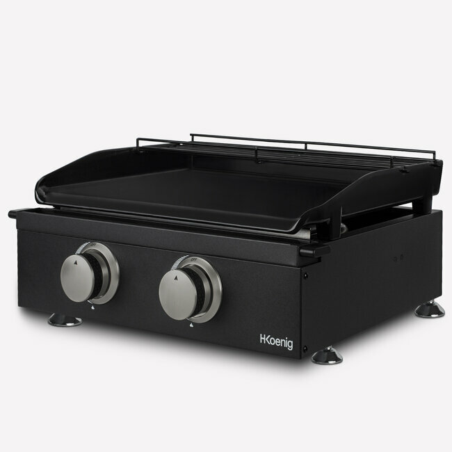 h.koenig Plancha au gaz 2 brûleurs