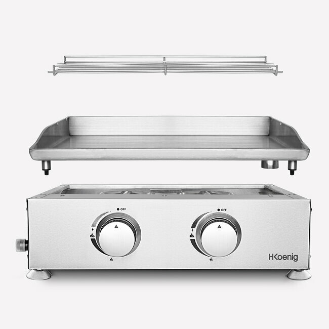 H.koenig Plancha Au Gaz 2 Brûleurs