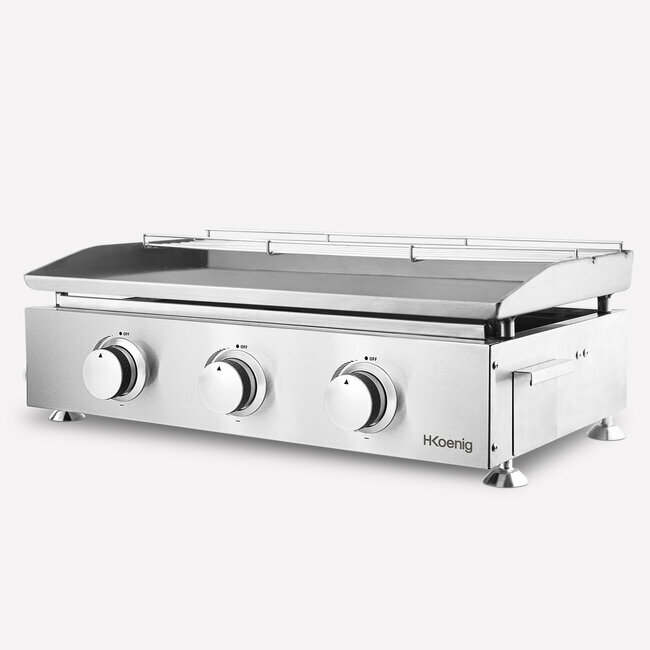 h.koenig Plancha au gaz 3 brûleurs
