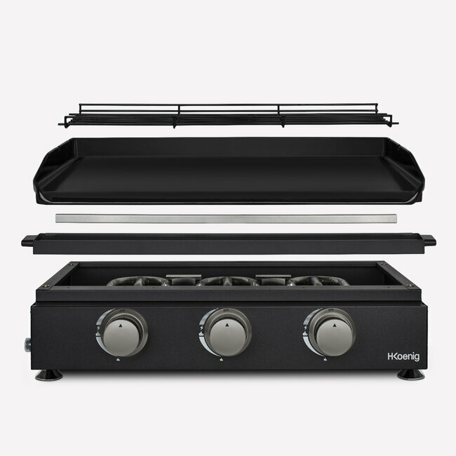 H.koenig Plancha Au Gaz 3 Brûleurs