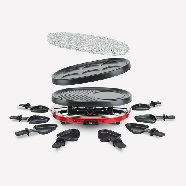 H.koenig Raclette 4 En 1 Pour 8 Personnes