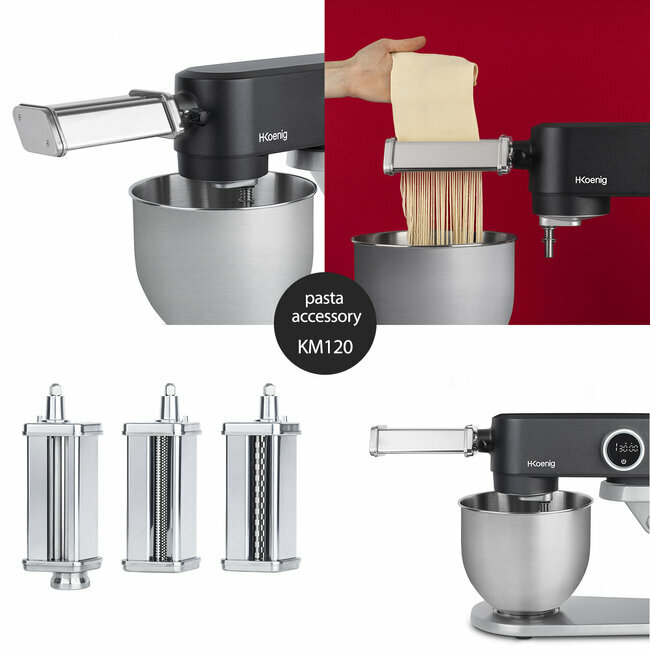 H.koenig Kit Machine à Pâtes Pour Robot Pâtissier KM120 KM124 KM126 Et KM128