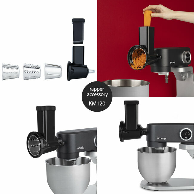 H.koenig Kit Râpe Pour Robot Pâtissier KM120 KM124 KM126 Et KM128
