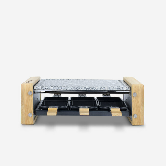h.koenig raclette et pierre à cuire 6 personnes design bois