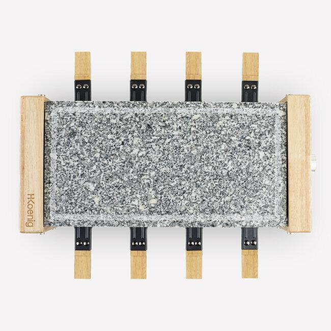 H.koenig Raclette Et Pierre à Cuire 8 Personnes Design Bois